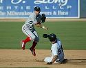 Grand Canyon 2B Brian Hitchcox avoids Maryvale�s David Parrish to complete the DP.