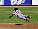 Astros prospect David Matranga dives for a grounder in the 2001 Arizona Fall League.
