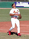 Albert Pujols playing third base for the Scottsdale Scorpions, Arizona Fall League, 2000.
