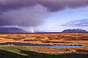 Rainbow at Skútustaðir.  Scanned from 35mm slide.