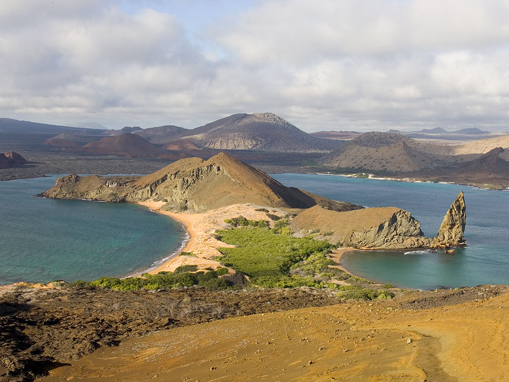 View from the summit of Bartolome Island, Galapagos.  Click for next photo.