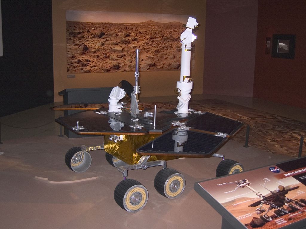 Full scale Mars rover, National Geographic Society, Washington, DC.  Click for next photo.