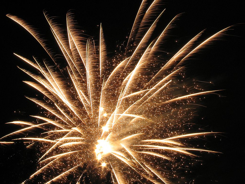 Fireworks, Hudson Gardens, Colorado.  Click for next photo.