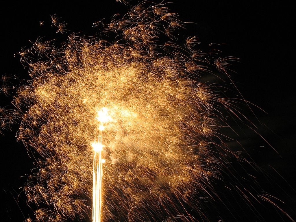 Fireworks, Hudson Gardens, Colorado.  Click for next photo.
