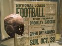 Green Bay Packer museum with exhibits dating back to the days of leather helmets.  Note the ticket prices, $1-$2.