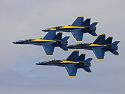 Blue Angels in tight formation, Rhode Island ANG.