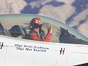 Major D. Chris Callaghan waves to the crowd as the Thunderbirds roll out, Aviation Nation in Las Vegas, 2005.