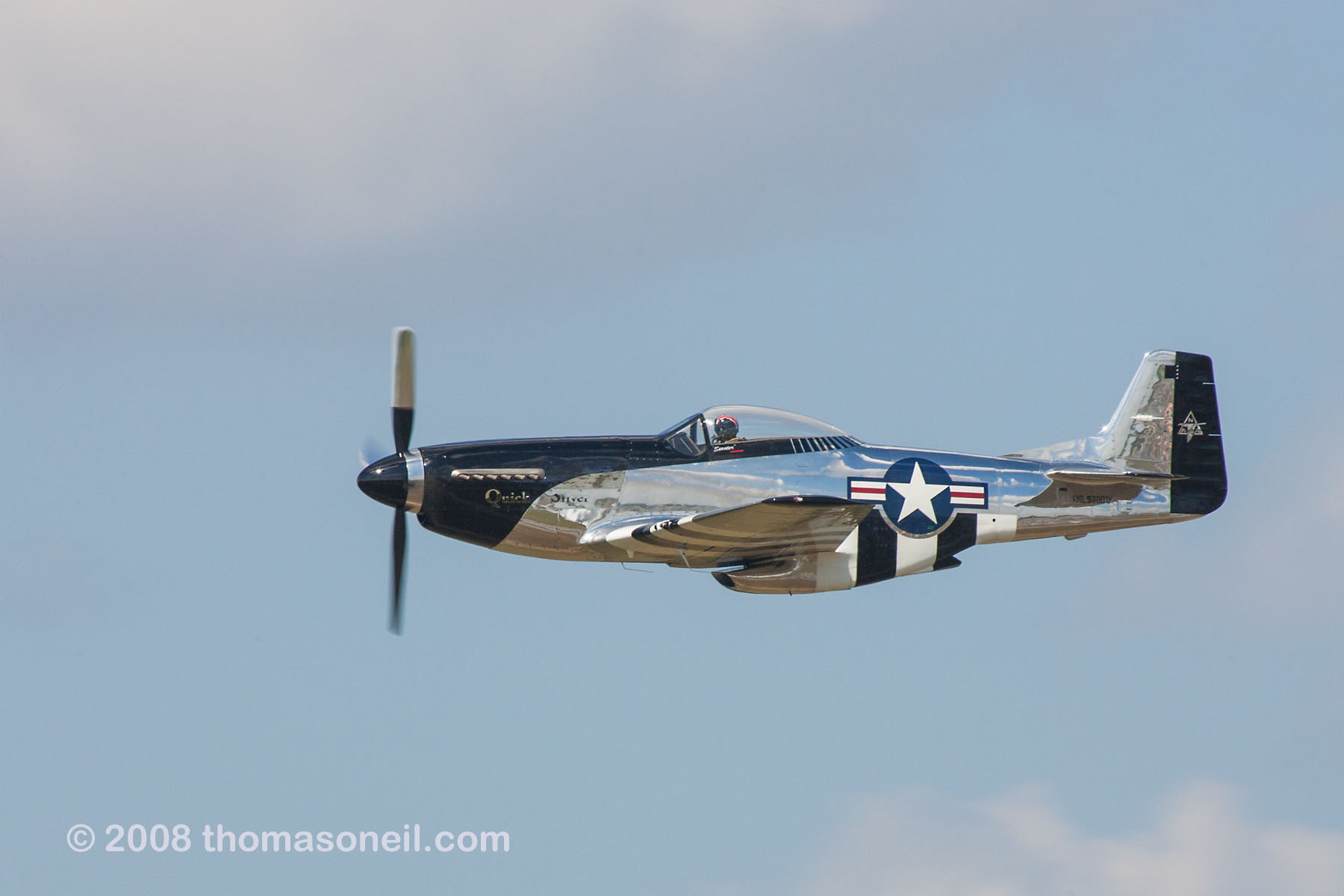 P-51 Mustang, TICO Warbirds Air Show, Titusville, Florida, March 2008.  Click for next photo.