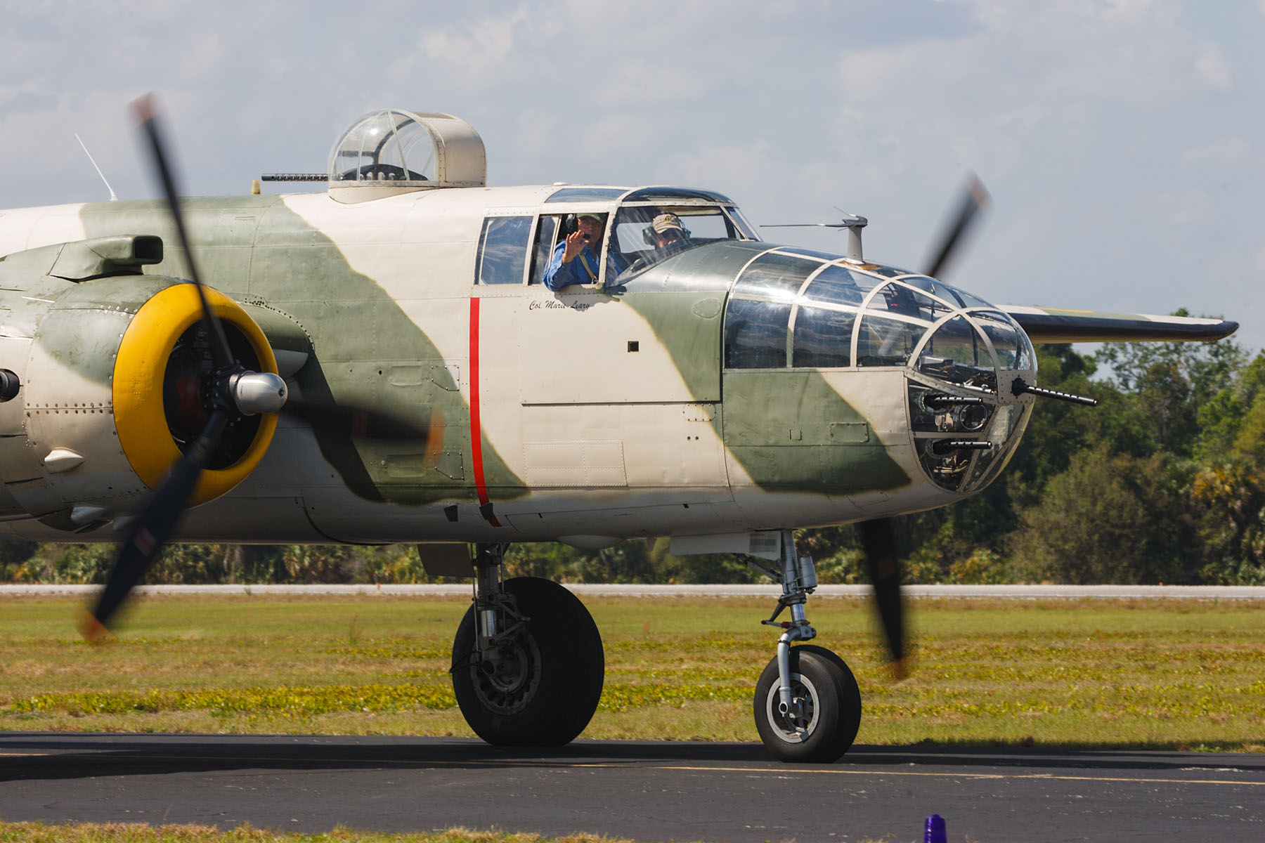 B-25 Mitchell bomber, TICO Warbirds Air Show, Titusville, Florida.  Click for next photo.
