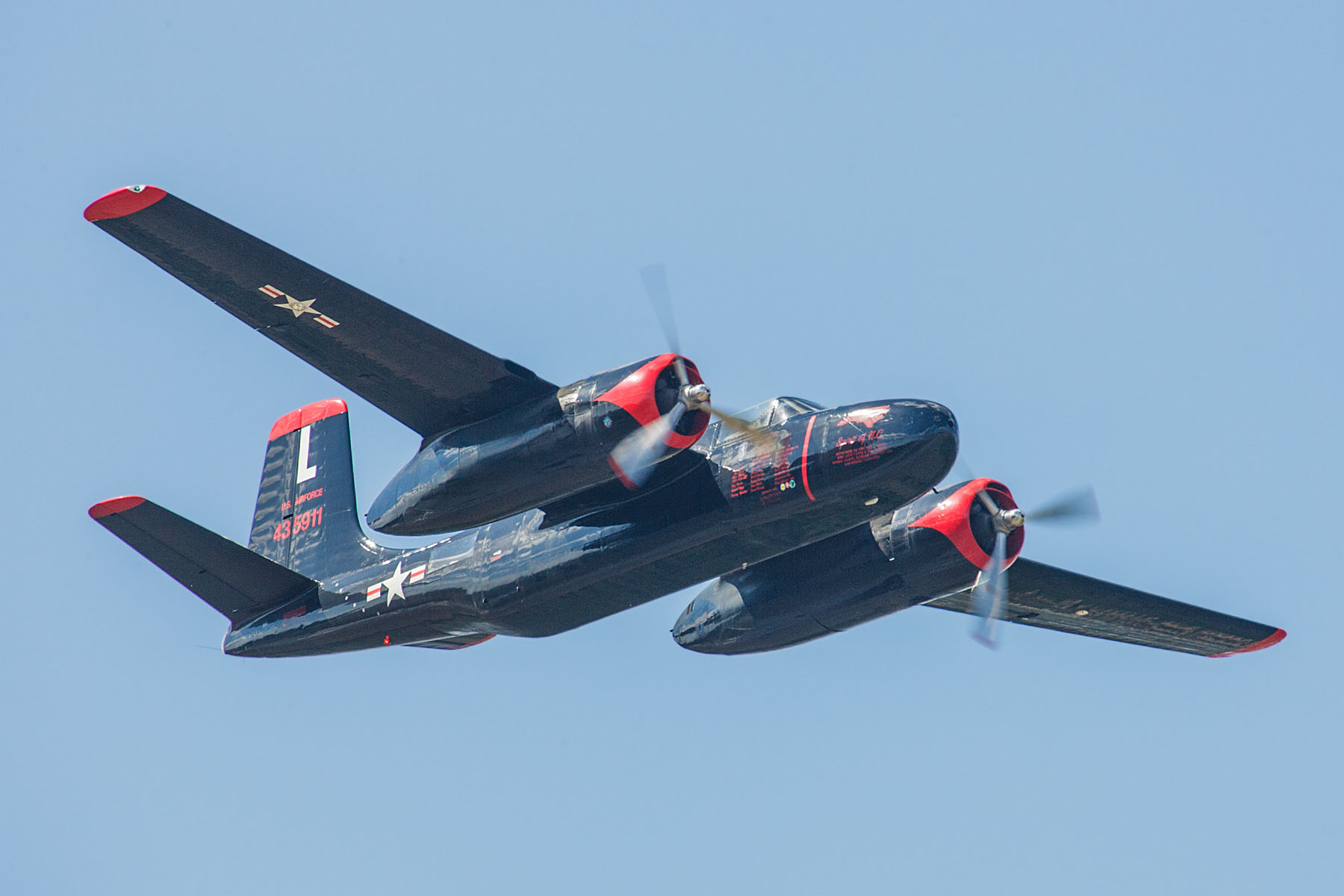 A-26 Invader "Spirit of NC," TICO Warbirds Air Show, Titusville, Florida.
  Click for next photo.
