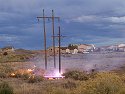 Electrical fire near Florence, Colorado, October 2008.