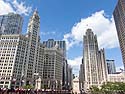 Wrigley Building and Tribune Tower, Chicago.