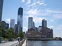 Looking south along the Hudson, One World Trade Center under construction, New York, June 2012.