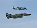 Heritage Flight, P-51 Mustang and F-4 Phantom, Chicago Air and Water Show, August 2012.