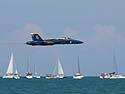 Blue Angels over Lake Michigan, Chicago Air and Water Show, August 2012.