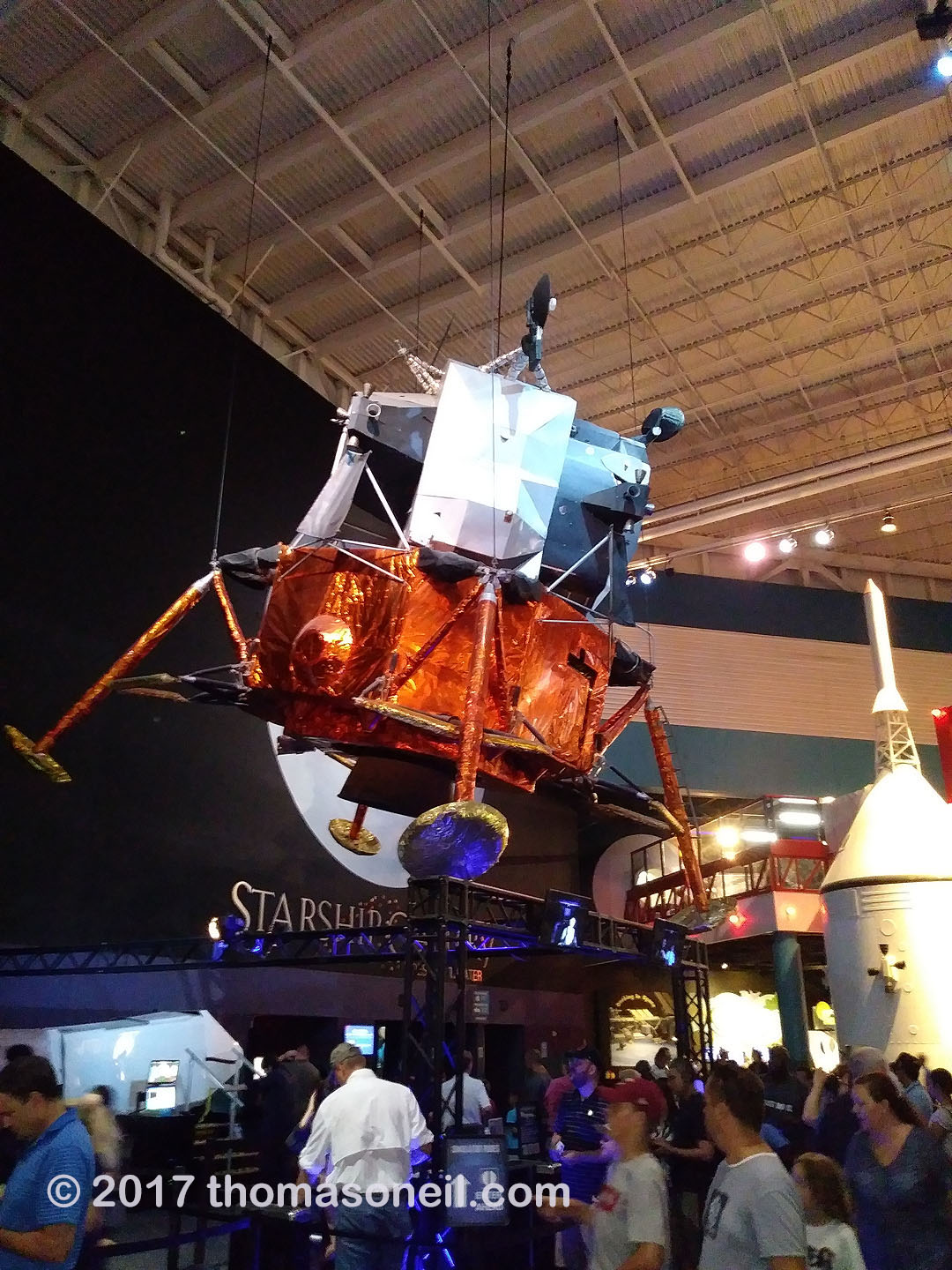 Apollo Lunar Excursion Module, Johnson Space Center, Houston.  A replica, of course.  Click for next photo.