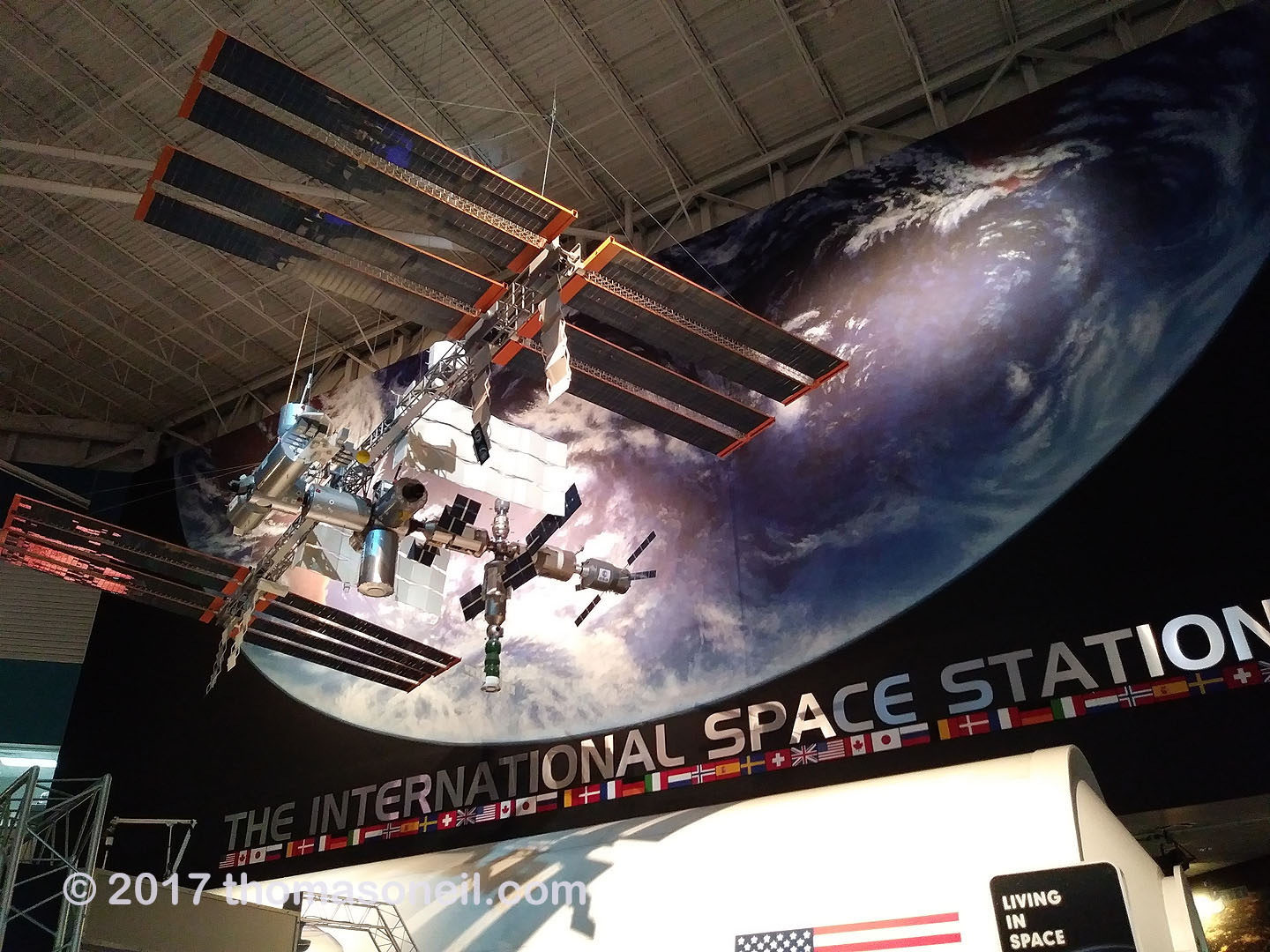 A depiction of the International Space Station, Johnson Space Center, Houston.  Click for next photo.