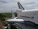 Space Shuttle Independence mounted on 747, Johnson Space Center, Houston, July 2017.  The shuttle is a replica but the 747 is one of those used in the program.
