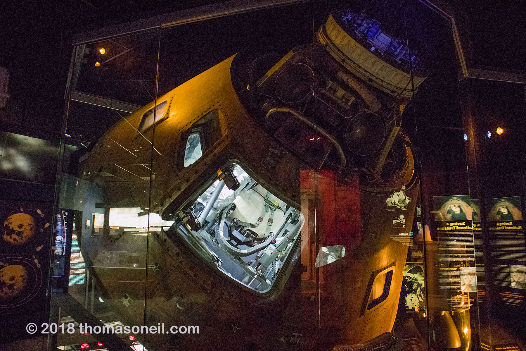 The Apollo 13 capsule in 2018 at the Kansas Cosmosphere.  Click for next photo.