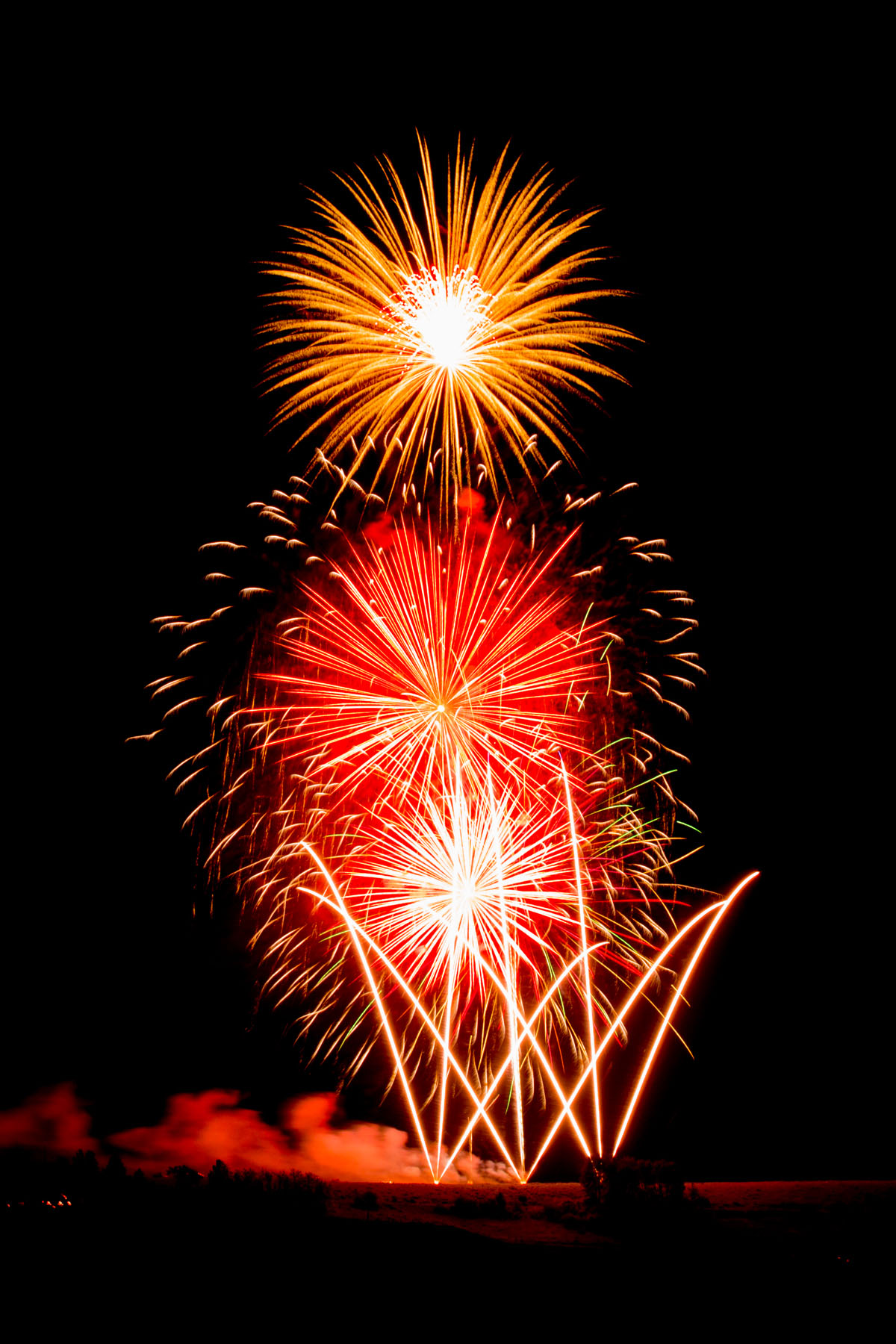Fireworks, Red Lodge, MT.  Click for next photo.