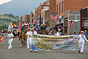 4th of July rodeo parade, Red Lodge, MT, 2021.  Sailors from the USS Billings.