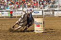 Barrel racing at Home of Champions Rodeo, Red Lodge, MT, July 4, 2021.