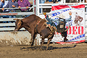 Bull riding at Home of Champions Rodeo, Red Lodge, MT, July 4, 2021.