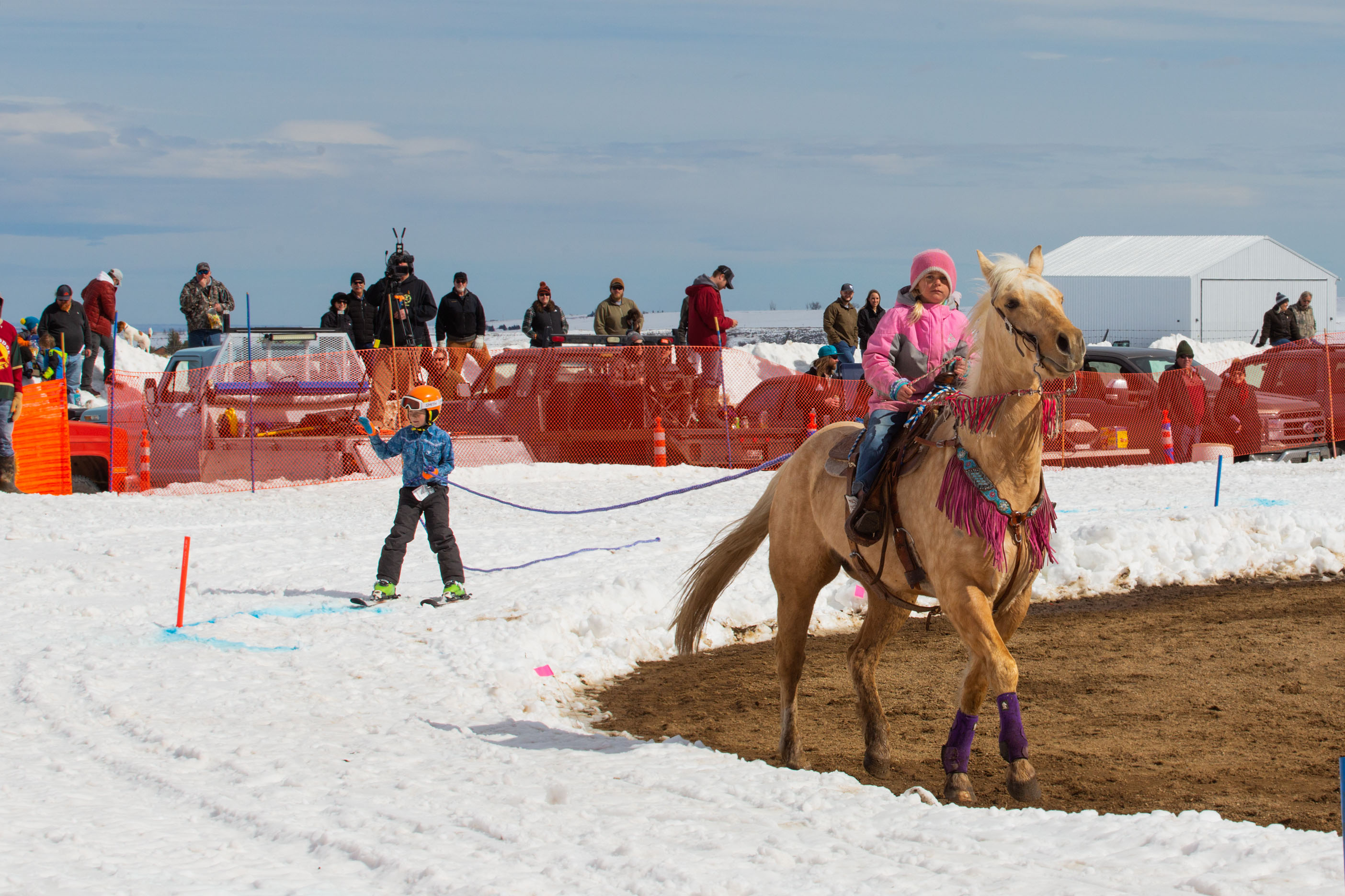 Ski Joring National Championships, March 12, 2022, Red Lodge, MT.  Click for next photo.