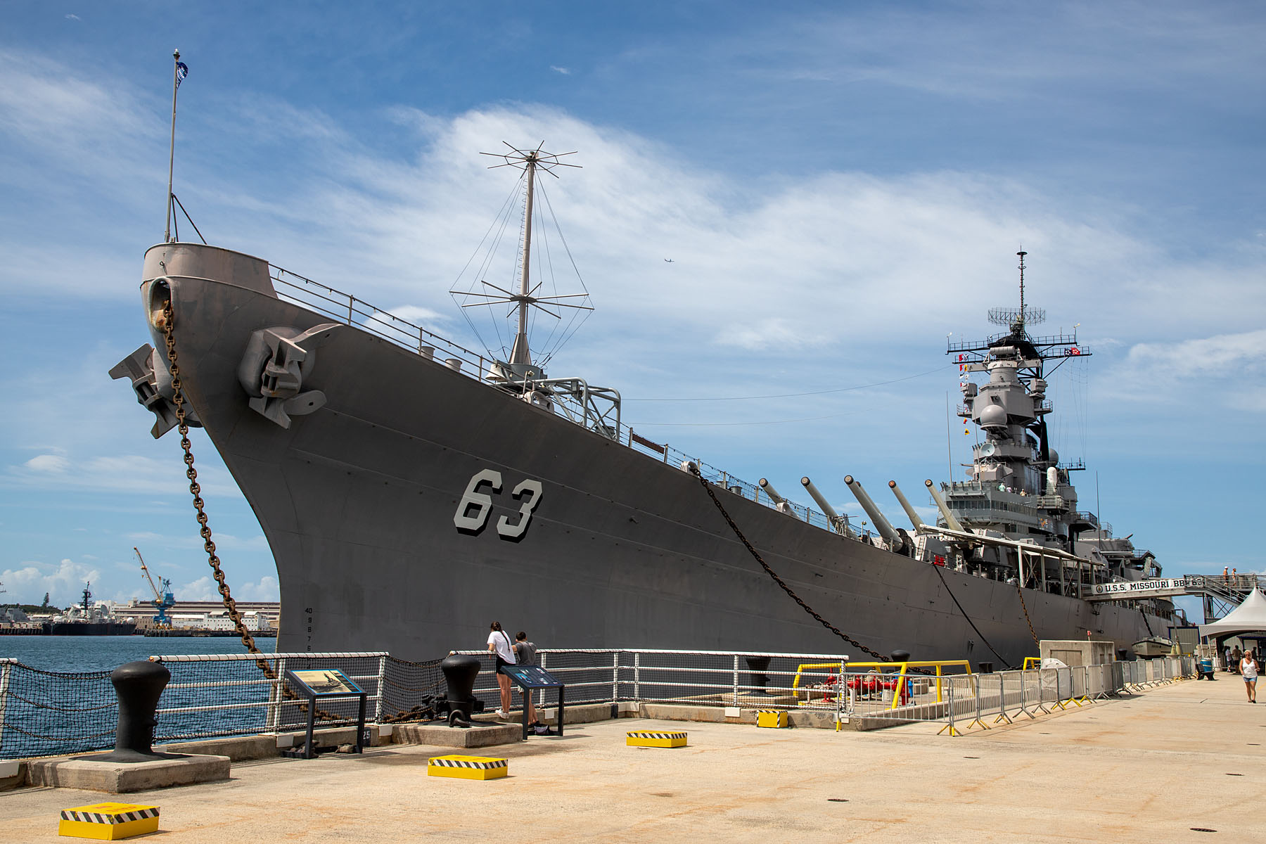 The USS Missouri, Pearl Harbor.  Click for next photo.