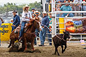 Shai Schaefer, Lake Creek, Texas, winner of Breakaway Roping, Home of Champions Rodeo, Red Lodge, MT.