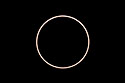 Annular solar eclipse, perfect annulus.  Glass solar filter on Televue 85 telescope, Canon 6D Mark II camera on T-mount, 600mm F7 equivalent.