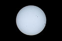 Sunspots on Leap Year, glass (neutral) filter.