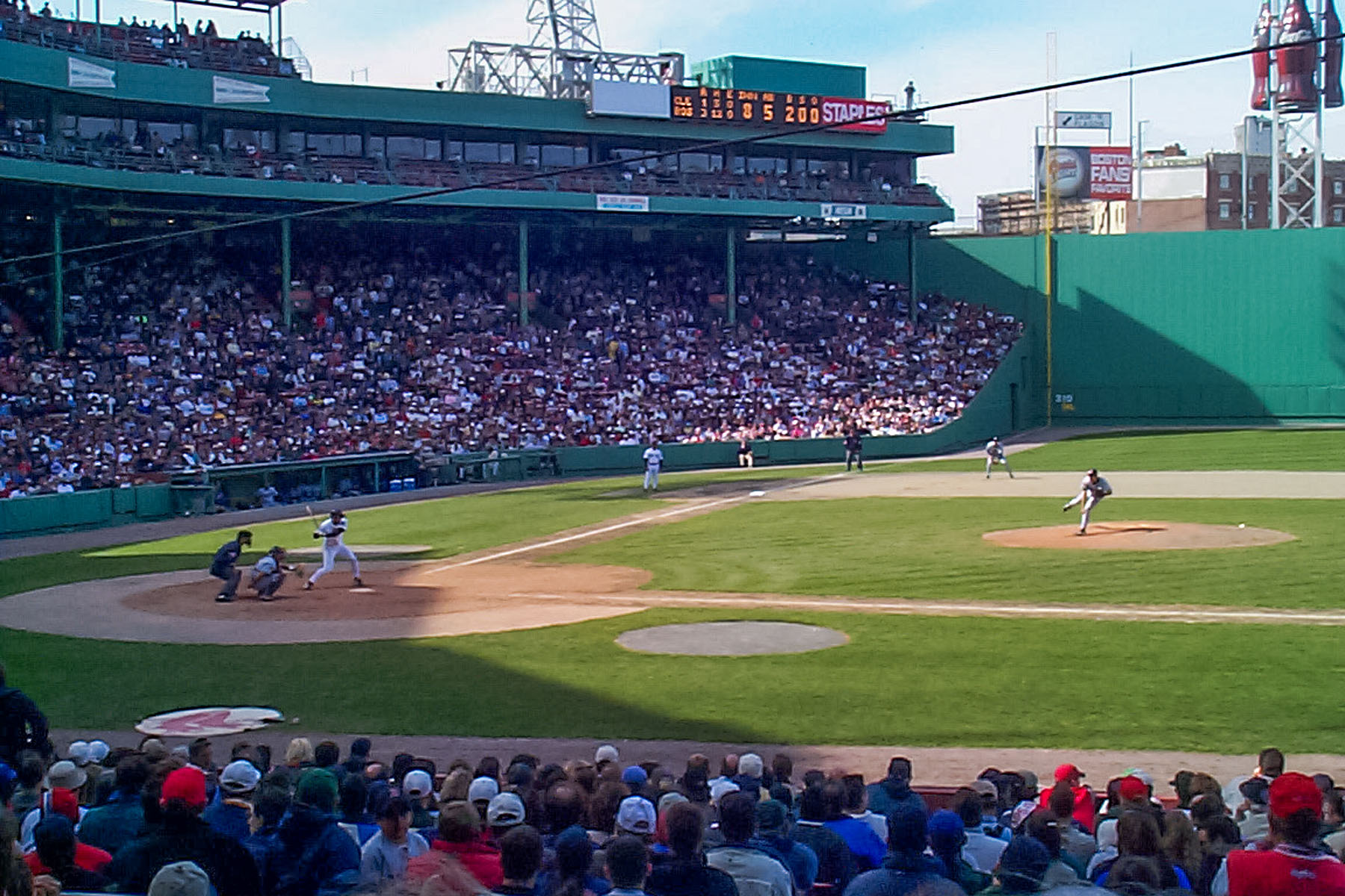 Fenway Park, Indians visiting Red Sox.  Click for next photo.