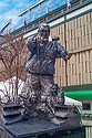 Harry Caray statue outside of Wrigley Field.
