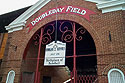 Doubleday Field, Cooperstown, NY, named for the man who did not invent baseball.