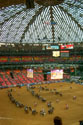 This image of the Houston Astrodome was taken during the Houston Livestock Show and Rodeo in 2000, but I did attend a baseball game there back in 1976.  The Astros moved to their new field in 2000, and the livestock show moved to the new football stadium in 2002.  Although there have been some redevelopment plans, the historic structure sits empty and unusable as of 2024.
