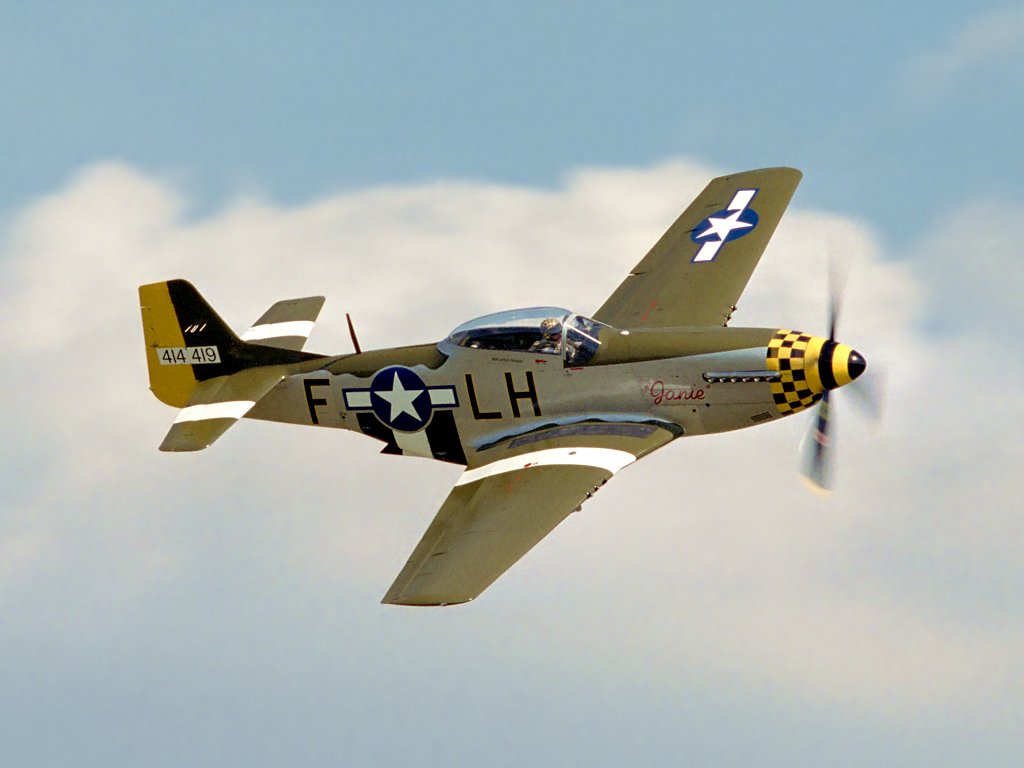P-51 Mustang Janie, Flying Legends, Duxford, England.  Click for next photo.