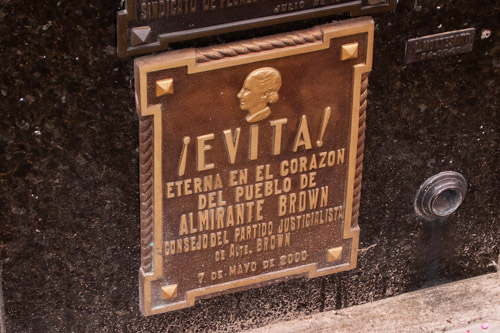 Duarte family mausoleum, final resting place of Evita, Roceletta Cemetery, Buenos Aires.