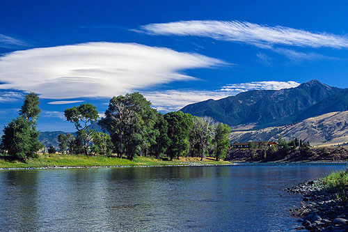 Just north of Yellowstone Park.