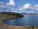 Lake Myvatn with its distinctive craters.
