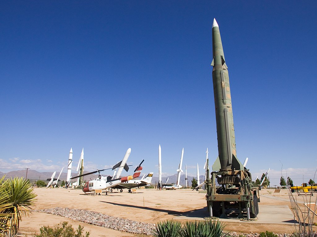 White Sands Missle Range, Visitor Center Missle Park, New Mexico.  Click for next photo.