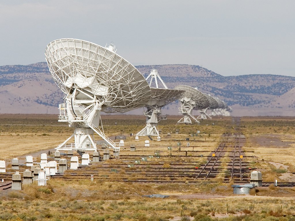 Very Large Array, National Radio Astronomy Observatory near Socorro, New Mexico.  Click for next photo.