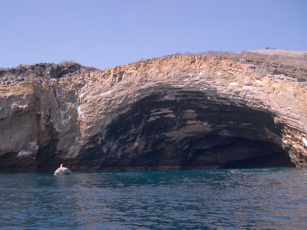 Lava cave, Punta Vicente Roca, Isabela Island, Galapagos.  Click for next photo.