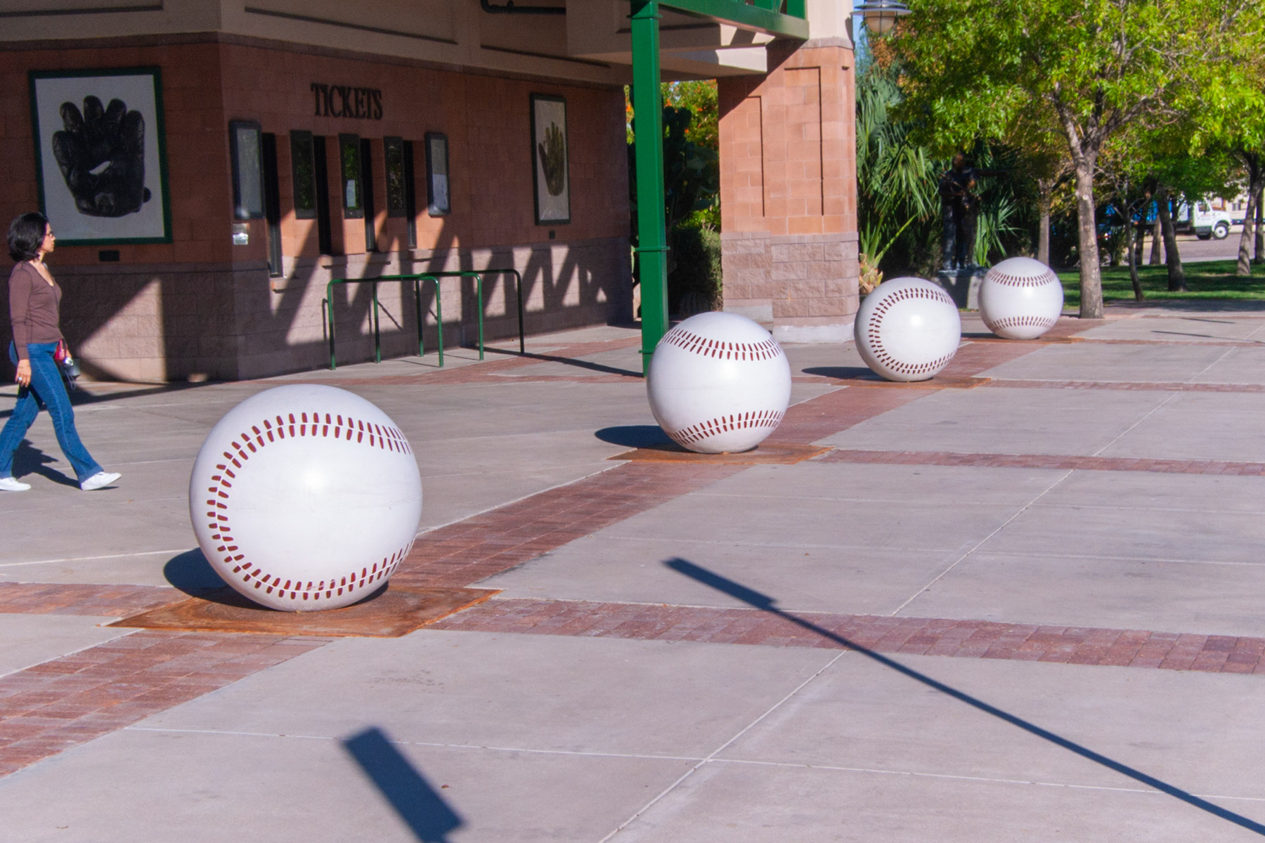 Scottsdale Stadium has some new decorations, Arizona Fall League.  Click for next photo.
