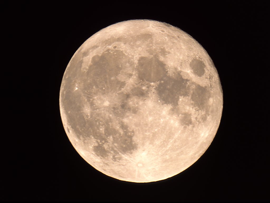 Moon, Provia slide taken with Pentax KX t-mounted to Meade ETX 125 telescope.  Telescope shows image reversed left to right.  Click for next photo.