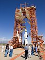 V2 launch platform, White Sands Missle Range, New Mexico.  The rocket is a Hermes, which was an American development based on the German V2.
