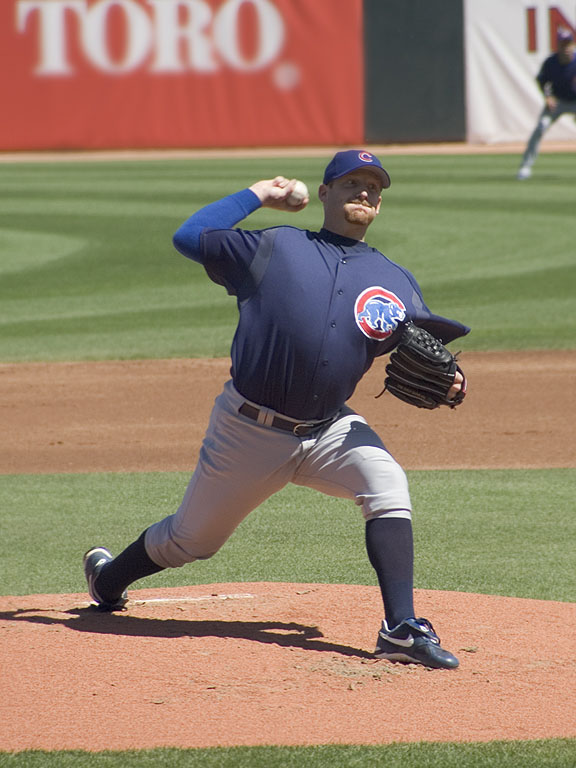 Cubs pitcher Ryan Dempster faces the Royals.  Click for next photo.