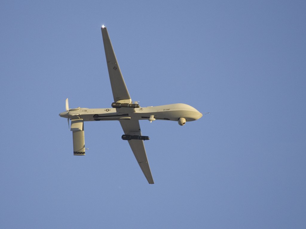 Predator unmanned vehicle, Aviation Nation in Las Vegas.  Click for next photo.