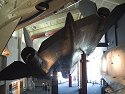 SR-71 Blackbird looms over the lobby of the Kansas Cosmosphere, Hutchinson.