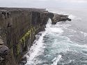 Atlantic waves thumping against the cliff, western Inis Meáin, Ireland.